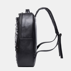 3D Owl Design Laptop Backpack – Waterproof PU Leather College & School Backpack for Travel, Sport, and Daily Use