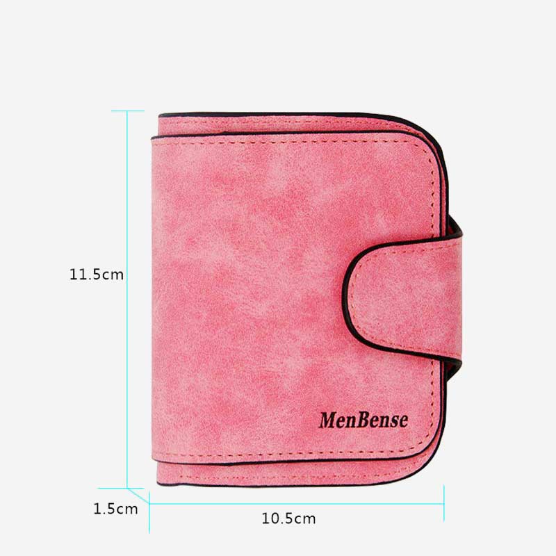 Small Wallet for Women – Multi-Slot Bifold Wallet with Zipper Pocket & ID Window