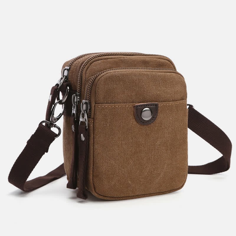 Belt Loop Holster Phone Purse - Small Canvas Crossbody Side Shoulder Bag - VOTVO