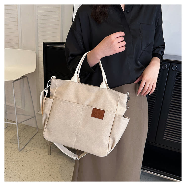 Simple Tote Bag for Women – Daily Portable Canvas Crossbody Bag