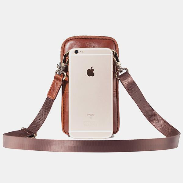 Genuine Leather Waist Bag – Multifunctional Messenger & Shoulder Bag for Men