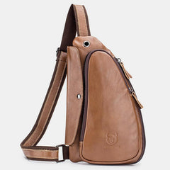 Anti - theft Slim Sling Bag for Men | Genuine Leather Crossbody Chest Bag - VOTVO