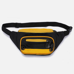 Contrast Color Crossbody Waist Bag for Girls - Stylish Canvas Sling Purse