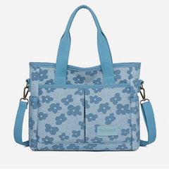 Floral Cute Printing Crossbody Purse – Large Canvas Handbag for Commuting - VOTVO