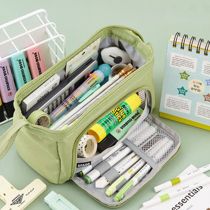 Multifunctional Double Layer Large Capacity Pencil Case for Study & Organization