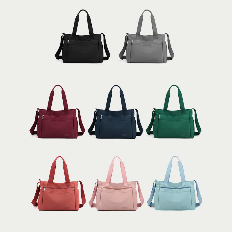Minimalistic Nylon Tote Bag for Women – Large Handbag for School & Fitness