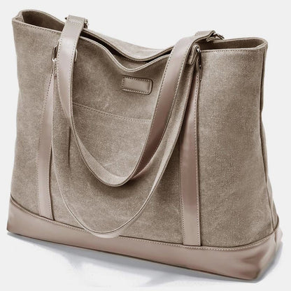 Tote Bag for Women – Large Capacity Canvas Laptop Shoulder Bag, Business & Travel Organizer