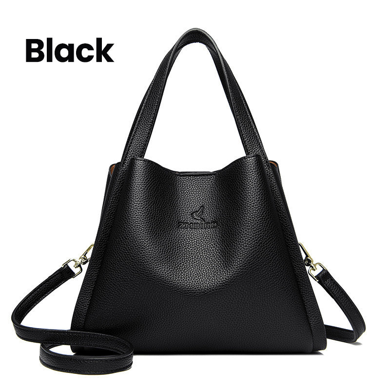 Embossed Soft Leather Handbag – Stylish, Versatile & Timeless Design