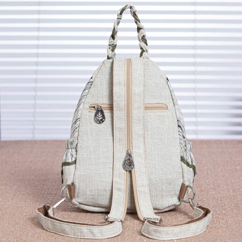 Multifunctional Large Capacity Floral Printed Canvas Backpack | Stylish & Practical for Travel, School, and Daily Use - VOTVO