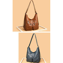 3 - Way Use Backpack Multi - Pocket Leather Zip Crossbody Shoulder Bag - VOTVO