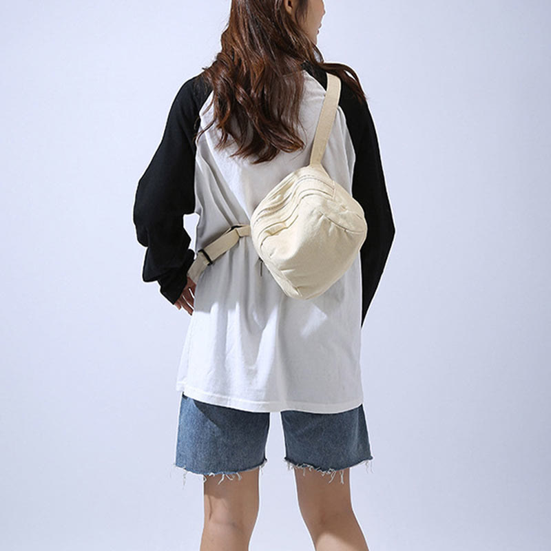 Casual Crossbody Bag For Women Canvas Simple Travel Purse