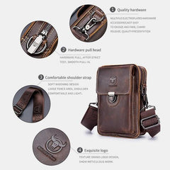 Genuine Leather Multifunctional Waist & Messenger Bag for Men – Versatile Crossbody & Shoulder Bag - VOTVO