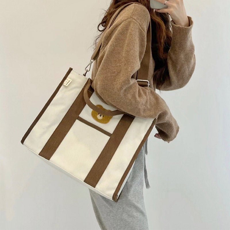 Functional Canvas Handbag – Mommy Bag, Tote Purse, Shoulder Bag - VOTVO