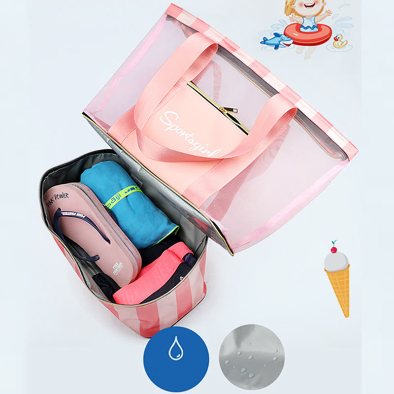 Leisure Beach Bag for Women – Travel & Fitness Nylon Shoulder Bag