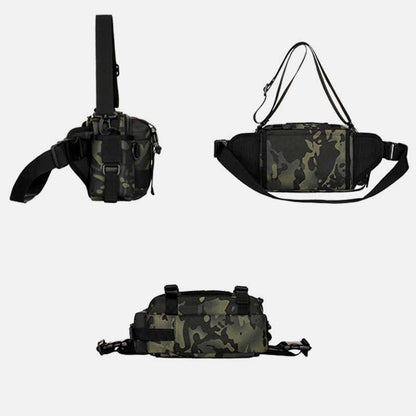 Large Camo Tactical Bag for Sports | Nylon Crossbody Bag Waist Bag