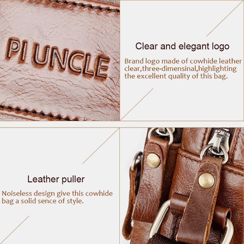 Vintage Oil-Tanned Leather Sling Bag for Men - Stylish Crossbody Shoulder Bag