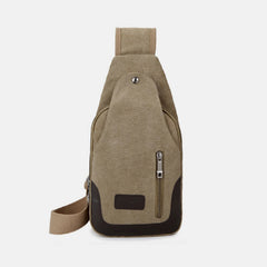 Canvas Sling Bag for Men - Outdoor Travel & Camping Chest Day Pack