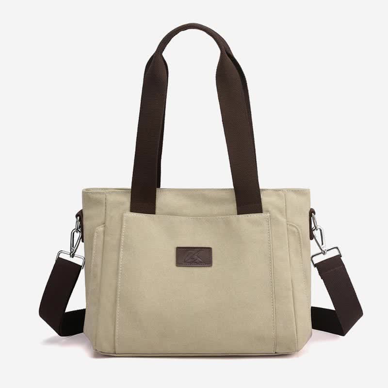Women's Canvas Tote Shoulder Handbag – Casual Crossbody Purse Work Bag - VOTVO