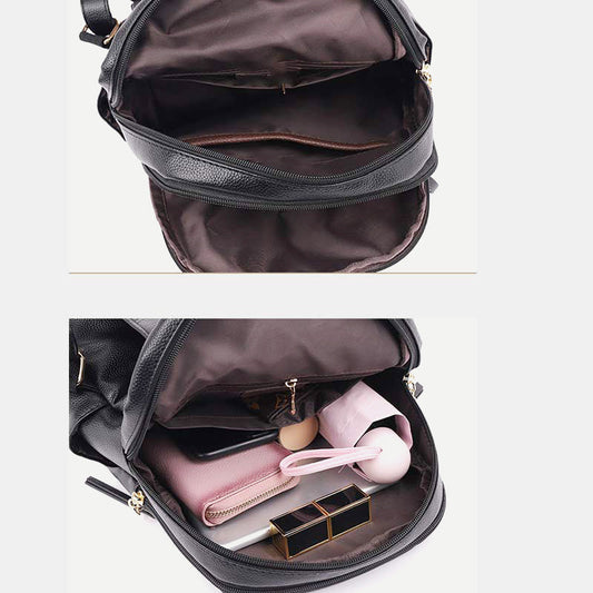 Backpack Purse for Women – Multi-Pocket PU Leather Travel Bag