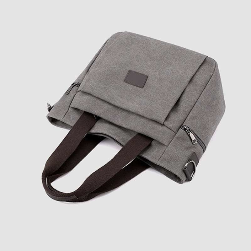Multi-Pocket Canvas Handbag for Women - Durable, Roomy Shoulder Tote & Crossbody Bag