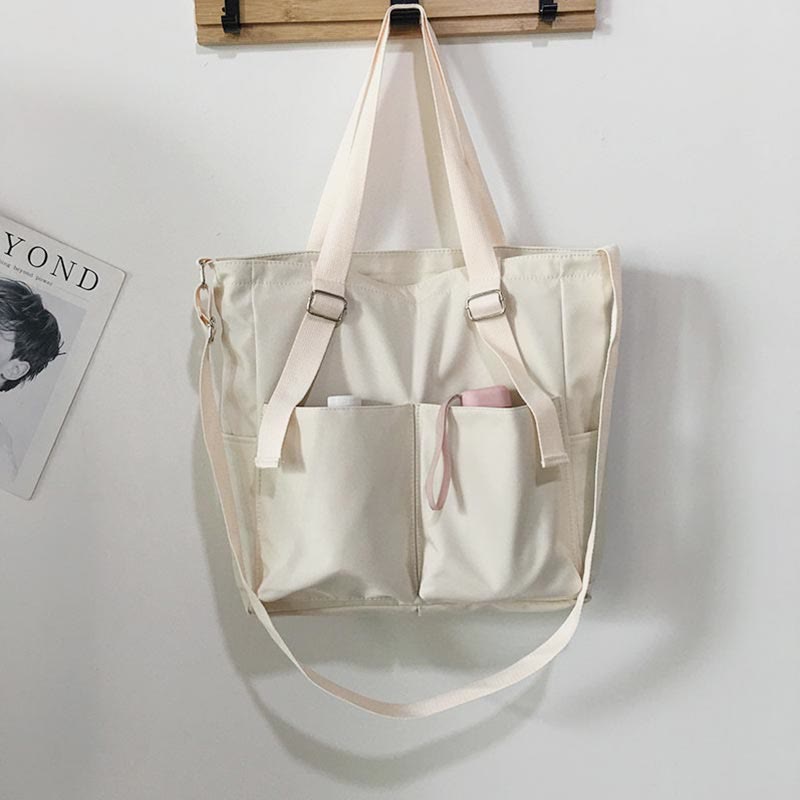 Waterproof Canvas Tote Bag for Women – Large Capacity Crossbody & Shoulder Bag for Students - VOTVO
