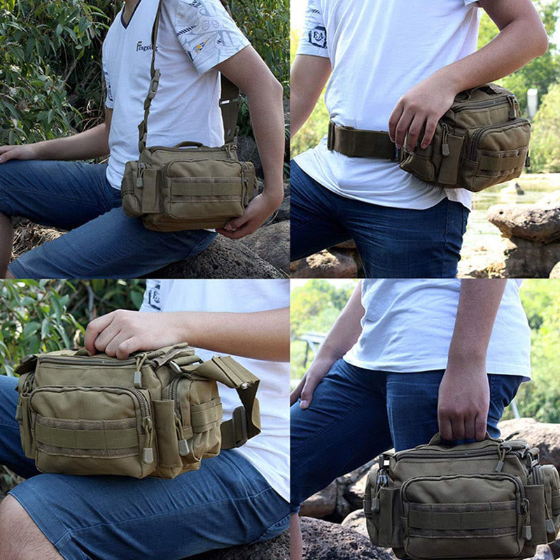 Marsupio multiuso da esterno per uomo - Grande borsa a tracolla per equitazione e uso quotidiano