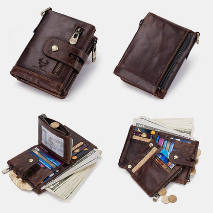 RFID Multifunctional LargeCapacity Genuine Leather Wallet - VOTVO