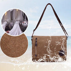 Canvas Messenger Bag for Men Travel Satchel Water Resistant Crossbody Bag