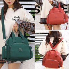 3 - Way Use Backpack with USB Charging Port – Versatile Nylon Travel & School Bag for Women - VOTVO