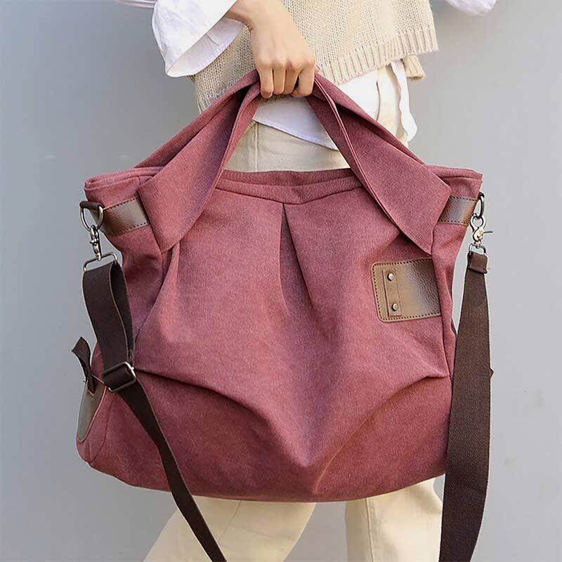 Large Capacity Canvas Handbag for Women – Crossbody Tote & Hobo Bag - VOTVO