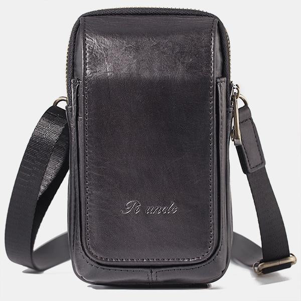 Genuine Leather Waist Bag – Multifunctional Messenger & Shoulder Bag for Men - VOTVO