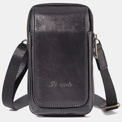 Genuine Leather Waist Bag – Multifunctional Messenger & Shoulder Bag for Men - VOTVO