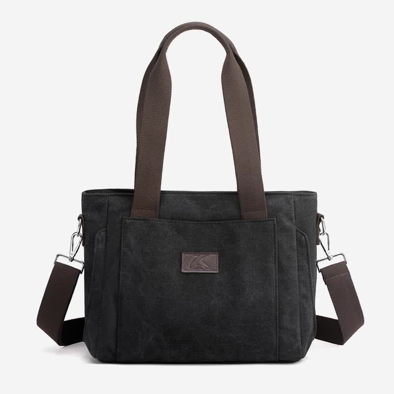 Women's Canvas Tote Shoulder Handbag – Casual Crossbody Purse Work Bag - VOTVO