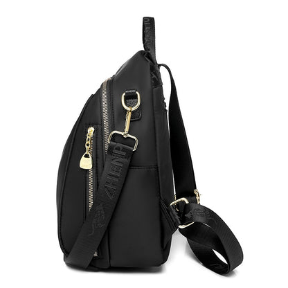 Black Oxford Backpack - Durable and casual, perfect for outdoor activities.