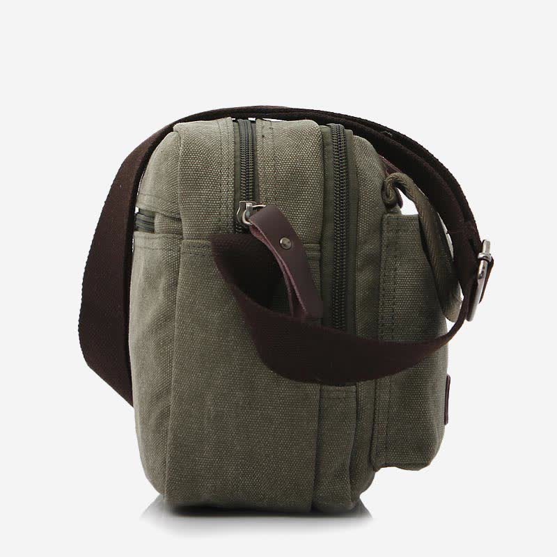 Retro Men’s Canvas Messenger Bag – Casual Crossbody Shoulder Purse