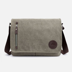 Canvas Messenger Bag for Men Travel Satchel Water Resistant Crossbody Bag - VOTVO