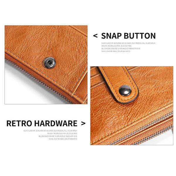 Men's RFID Anti-theft Retro Wallet – Genuine Leather, Secure & Stylish