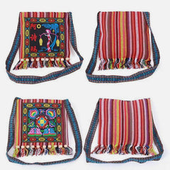 Folk Custom Shoulder Bag for Women – Vintage Embroidery Canvas Crossbody Bag