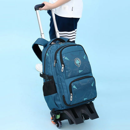 Rolling Wheels Backpack for Teens & Students – Multifunctional Travel Bookbag with Adjustable Straps - VOTVO