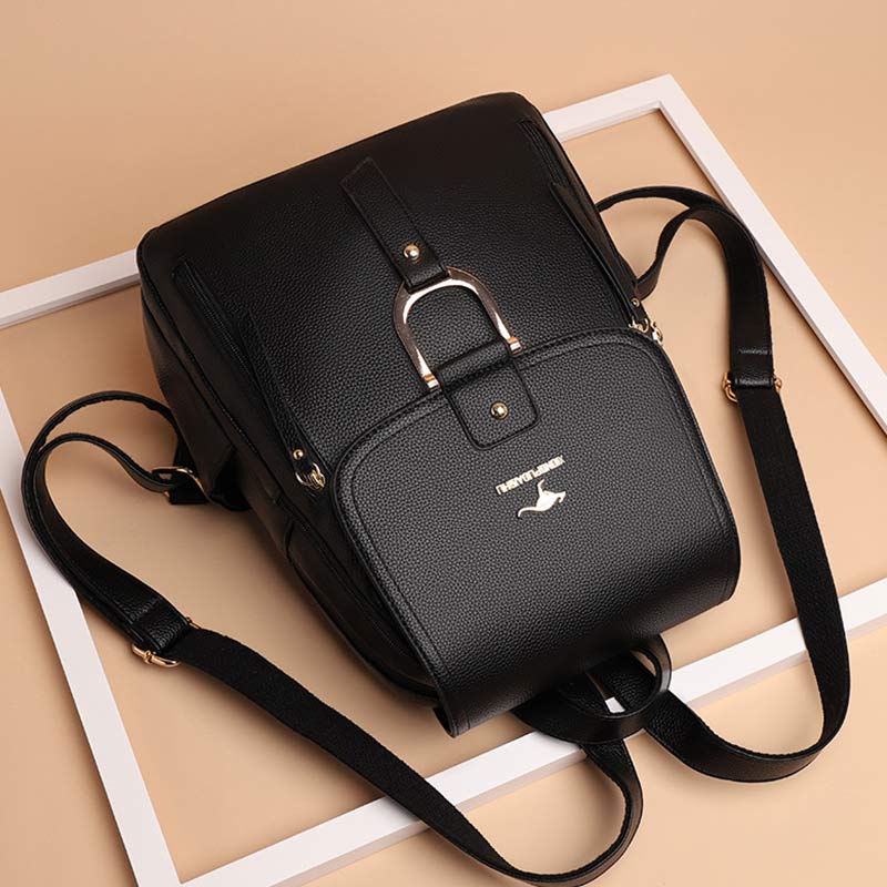 Backpack Purse for Women – Multi-Pocket PU Leather Travel Bag