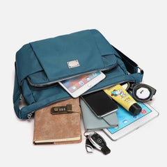 Crossbody Plaid Nylon Tote Bag for Women – Multi-Pocket Waterproof Purse