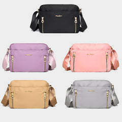 Crossbody Bag for Women – Simple Light Color Waterproof Nylon Bag