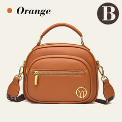 Classic Multifunctional Compartments Adjustable Wide Shoulder Strap PU Leather Crossbody Bag - VOTVO