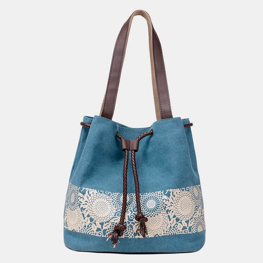 Shoulder Bag for Women – Casual Large Capacity Printed Canvas Shopping Handbag