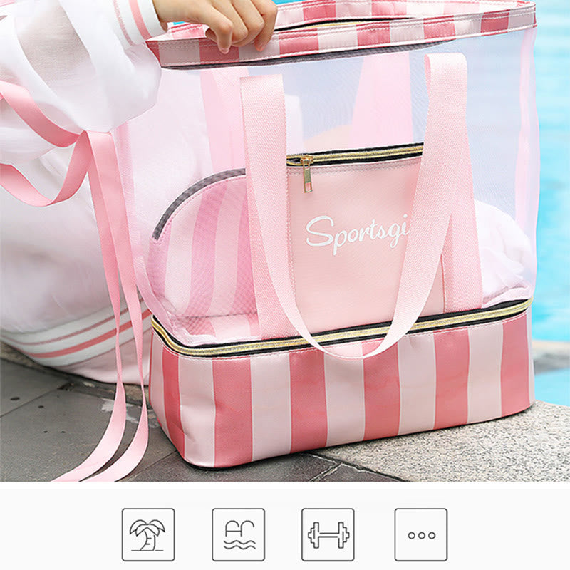 Leisure Beach Bag for Women – Travel & Fitness Nylon Shoulder Bag