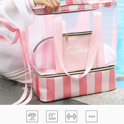 Leisure Beach Bag for Women – Travel & Fitness Nylon Shoulder Bag