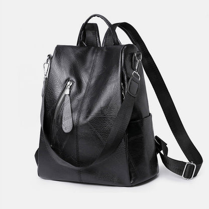 Women’s Leather Convertible Backpack Purse – Anti-Theft Travel Daypack & Shoulder Bag