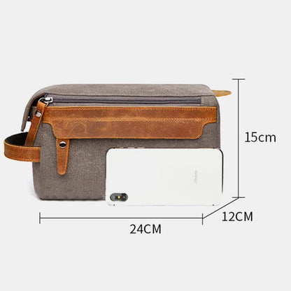 Retro Canvas Storage Makeup Pouch – Travel Toiletry Bag for Women & Men