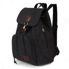 Canvas Backpack for Women & Girls – Vintage Drawstring School & Travel Rucksack