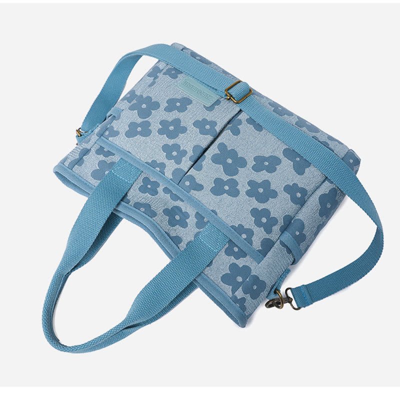 Floral Cute Printing Crossbody Purse – Large Canvas Handbag for Commuting - VOTVO